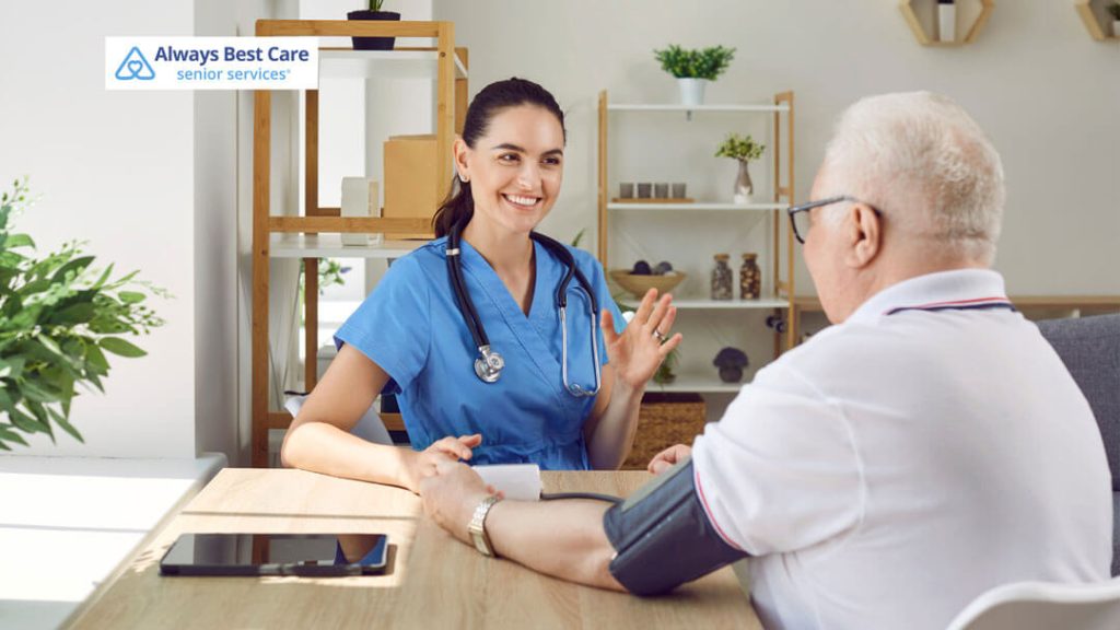 dementia patient with nurse