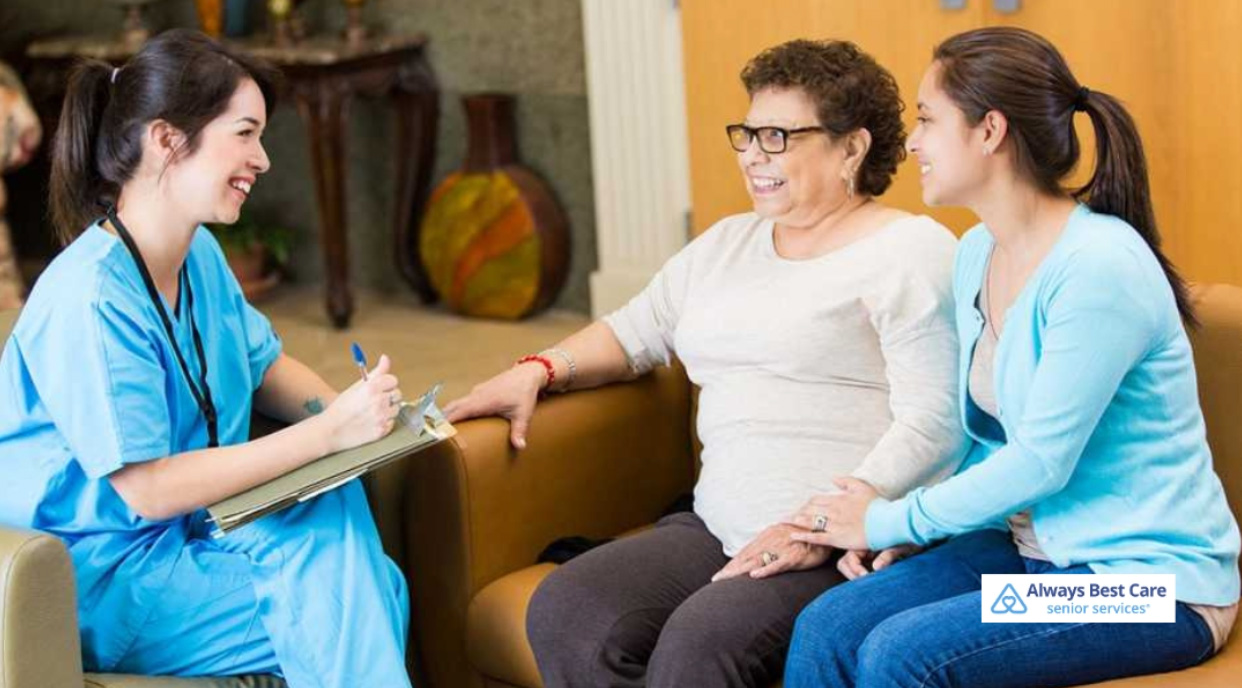 collaborating with caregiver and mother.